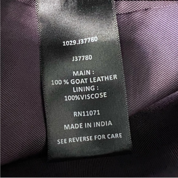 Vintage Jigsaw black  100% goat leather mini skirt front pockets size 4 - Picture 9 of 9